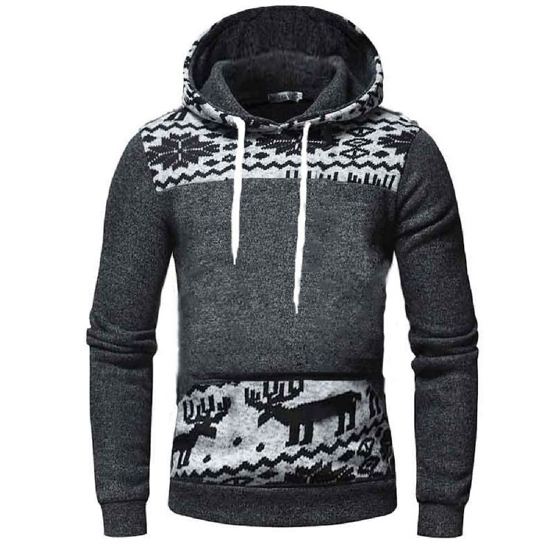 Heren Hoodies Kerst Casual Winter Hoodie