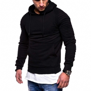 Heren Hoodies Mode Geplooide Hoodie