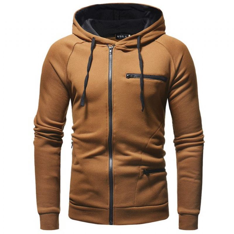 Heren Hoodies Mode-hoodie In Effen Kleur