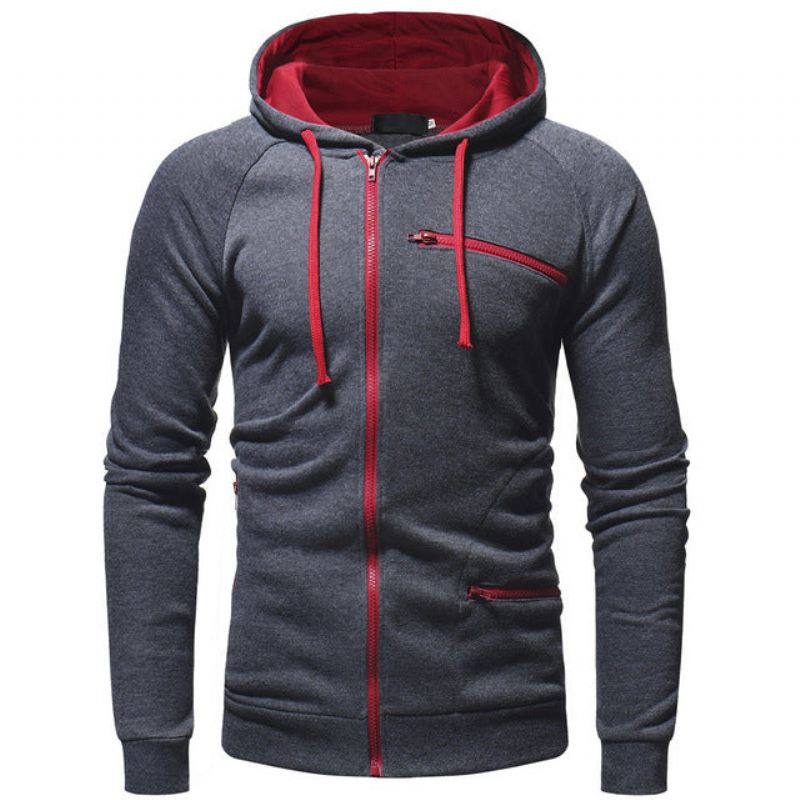 Heren Hoodies Mode-hoodie In Effen Kleur