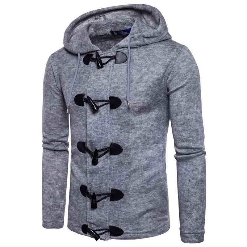 Heren Hoodies Mode Hoodie Met Dubbele Rij Knopen