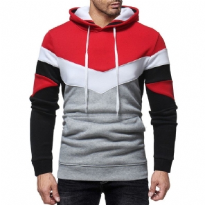 Heren Hoodies Patchwork Hoodie Met Lange Mouwen