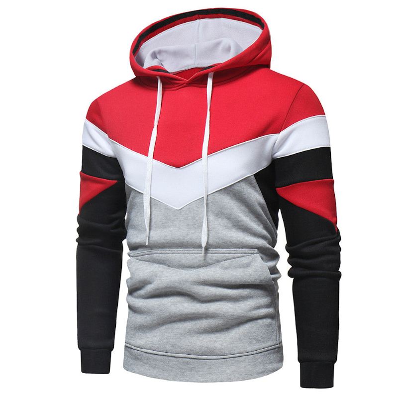 Heren Hoodies Patchwork Hoodie Met Lange Mouwen