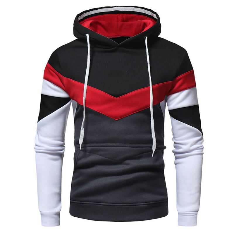 Heren Hoodies Patchwork Hoodie Met Lange Mouwen