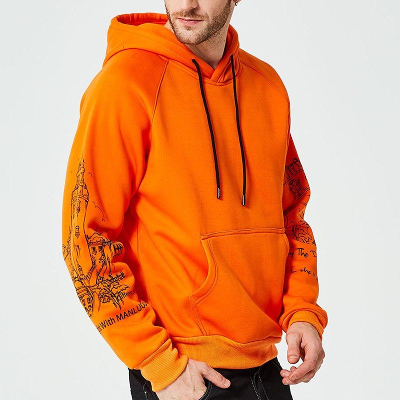 Heren Hoodies Populaire Hoodie Met Mouwen En Print