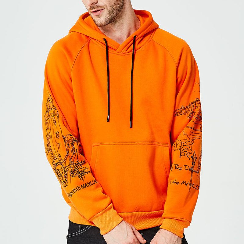 Heren Hoodies Populaire Hoodie Met Mouwen En Print