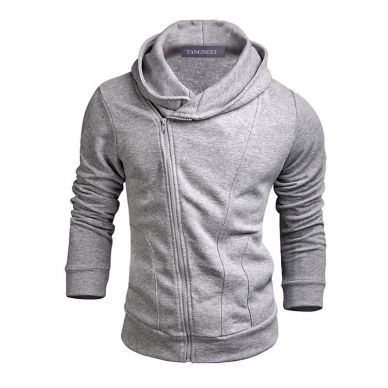 Heren Hoodies Solide Fleece Sweatshirt Met Rits