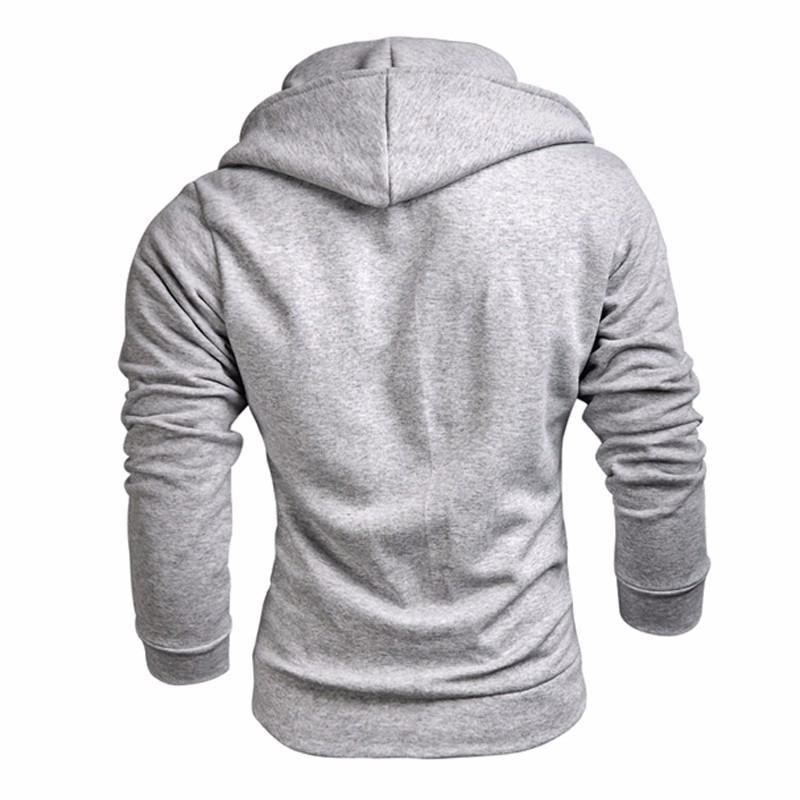 Heren Hoodies Solide Fleece Sweatshirt Met Rits