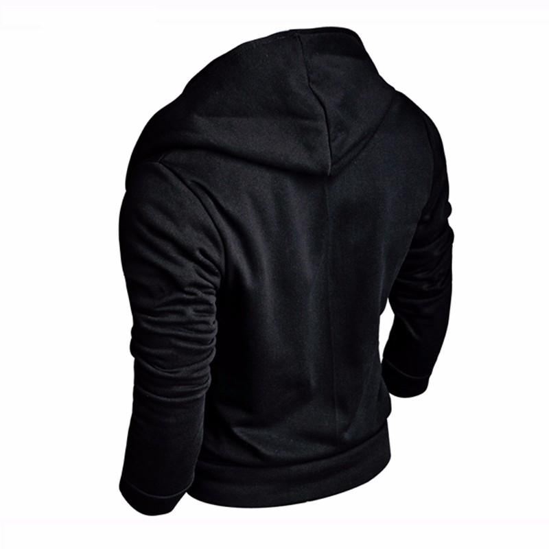 Heren Hoodies Solide Fleece Sweatshirt Met Rits