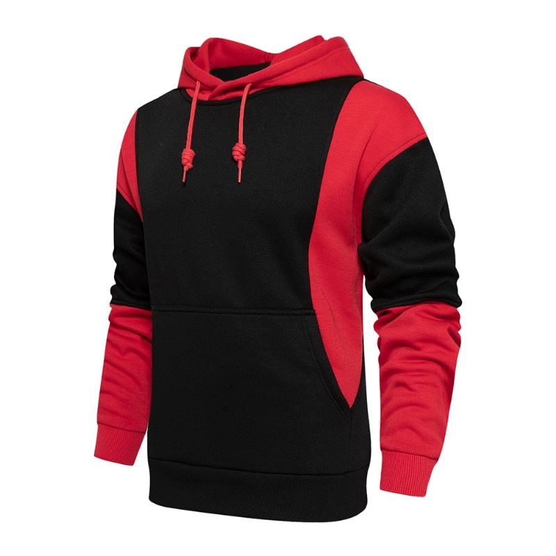 Heren Hoodies Stijl Patchwork Streetwear-hoodie