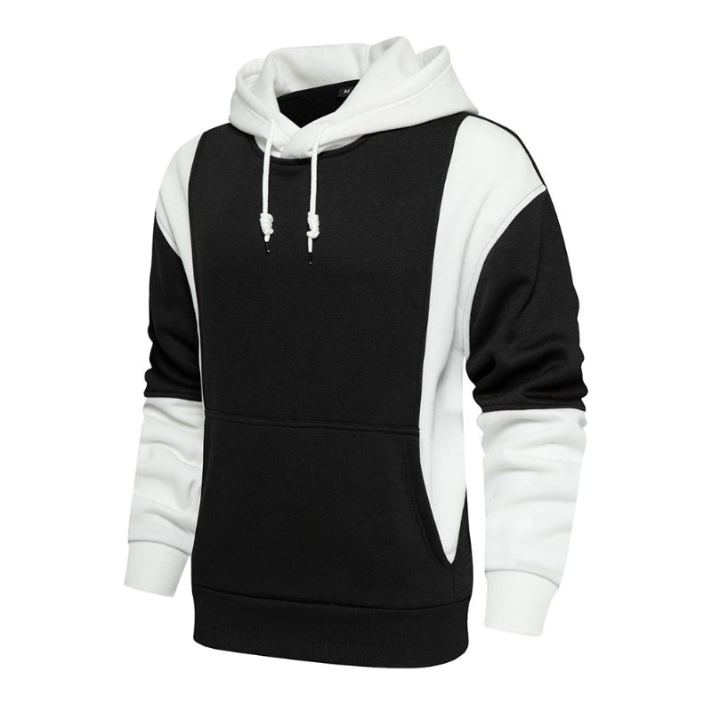 Heren Hoodies Stijl Patchwork Streetwear-hoodie