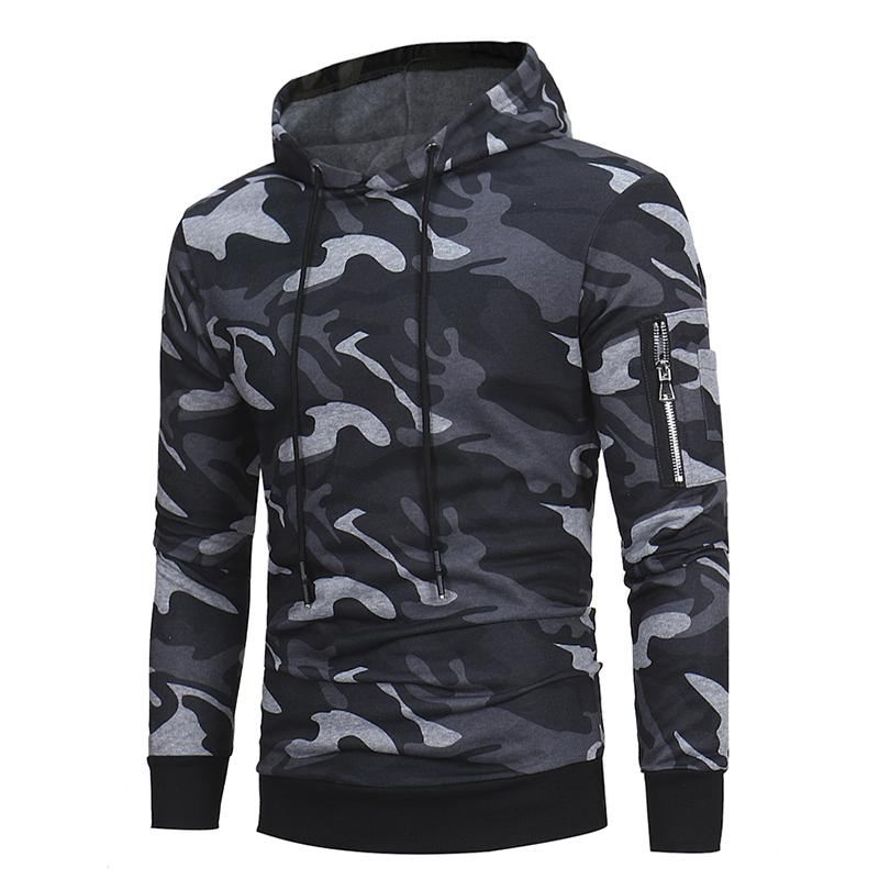 Hooded Camouflage Hoodies Heren Sweatshirt