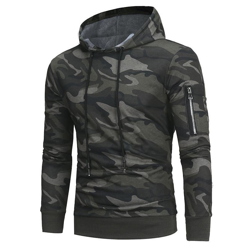 Hooded Camouflage Hoodies Heren Sweatshirt