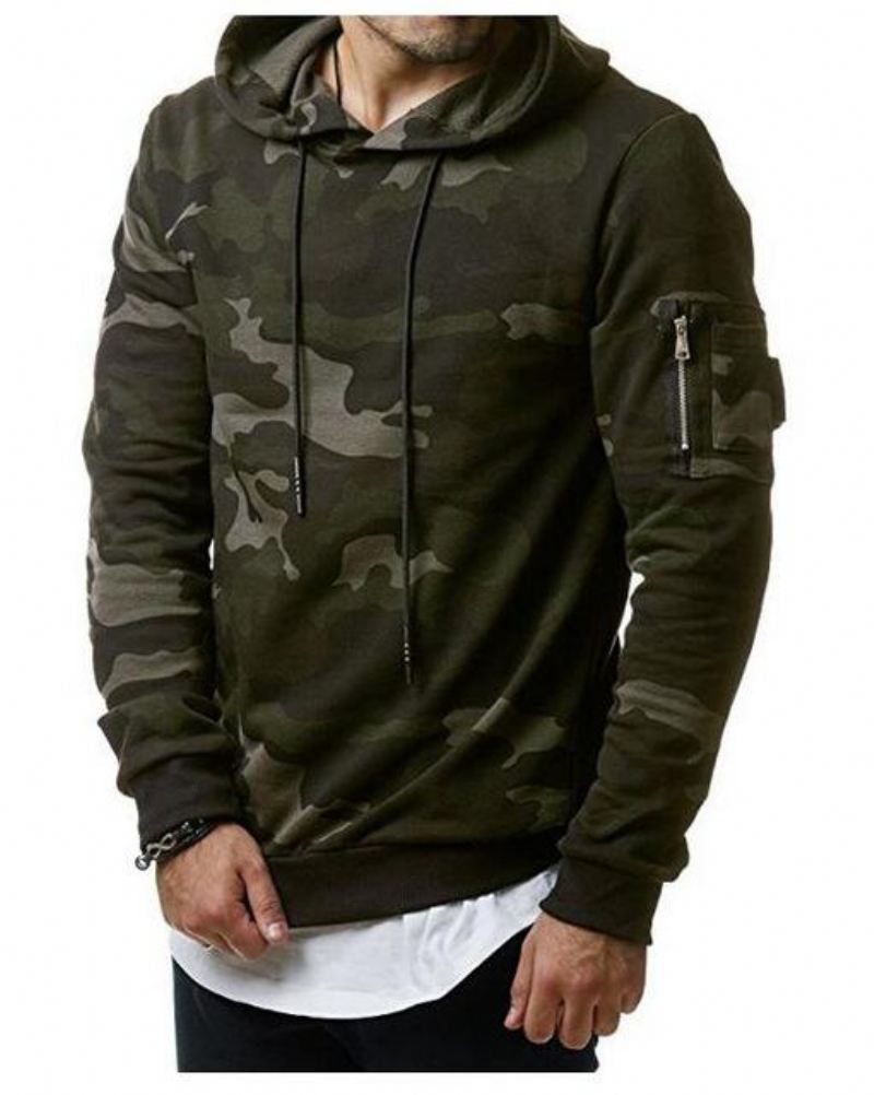 Hooded Camouflage Hoodies Heren Sweatshirt