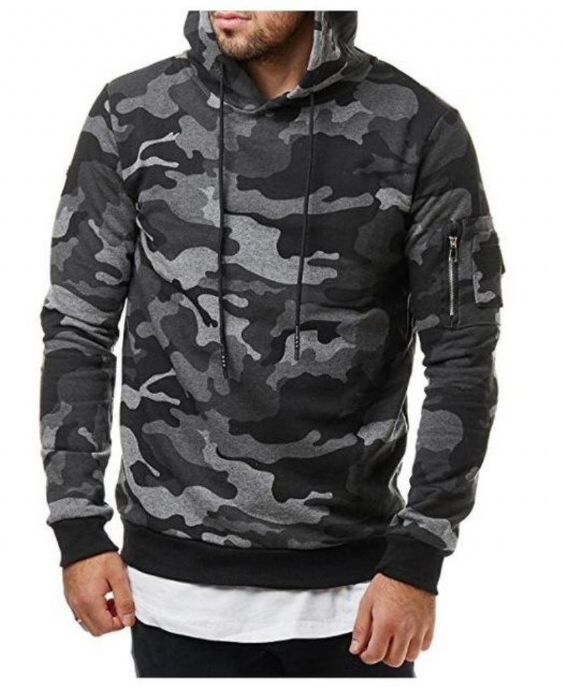 Hooded Camouflage Hoodies Heren Sweatshirt