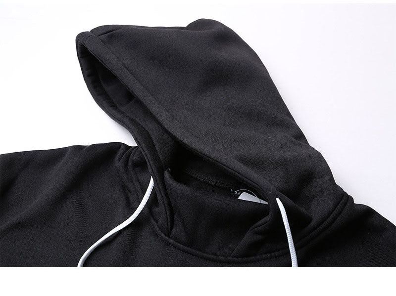 Hoodies Heren Effen Hoodie Met Strepen Aan De Zijkant