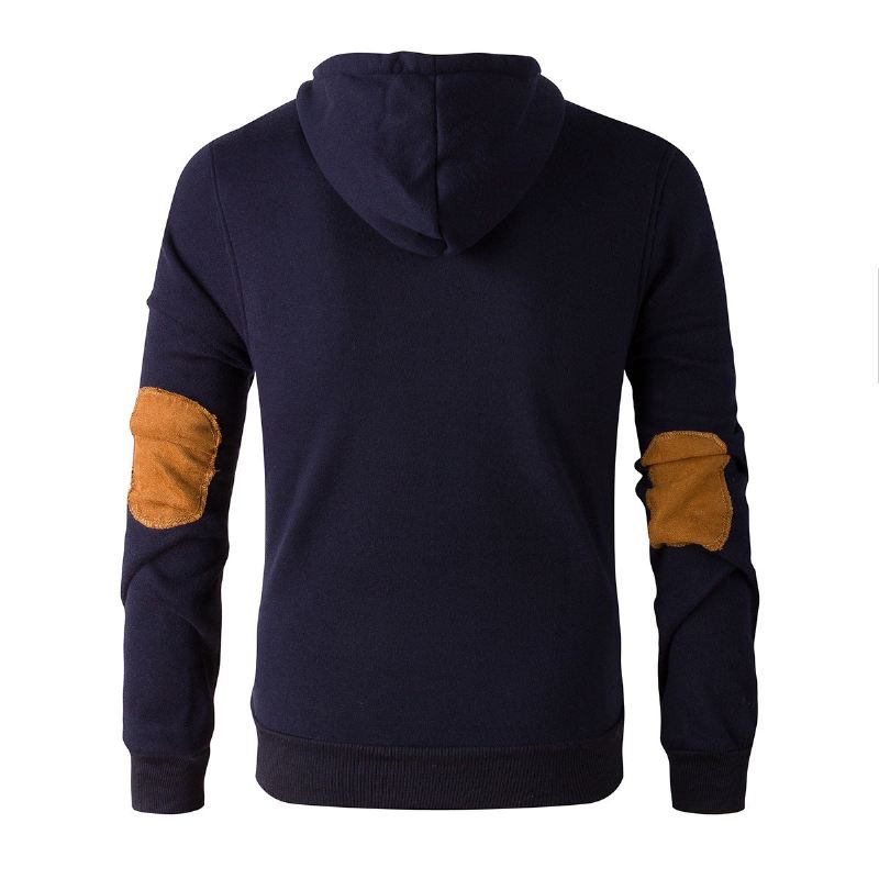 Hoodies Heren Fleece Hoodie Met Houten Knopen