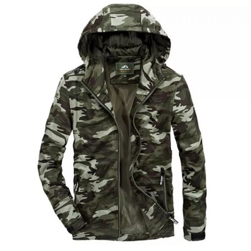 Hoodies Heren Hoodie Van Fleece Met Camouflageprint