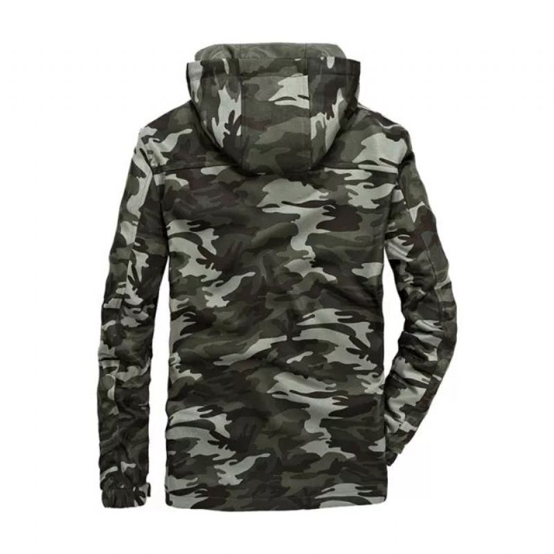 Hoodies Heren Hoodie Van Fleece Met Camouflageprint