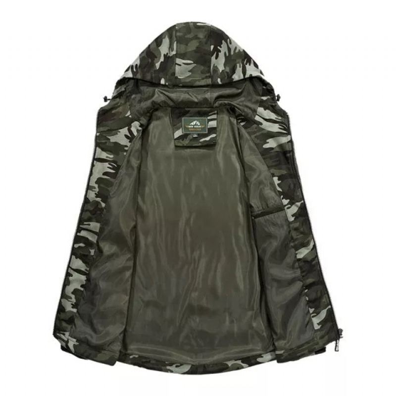 Hoodies Heren Hoodie Van Fleece Met Camouflageprint