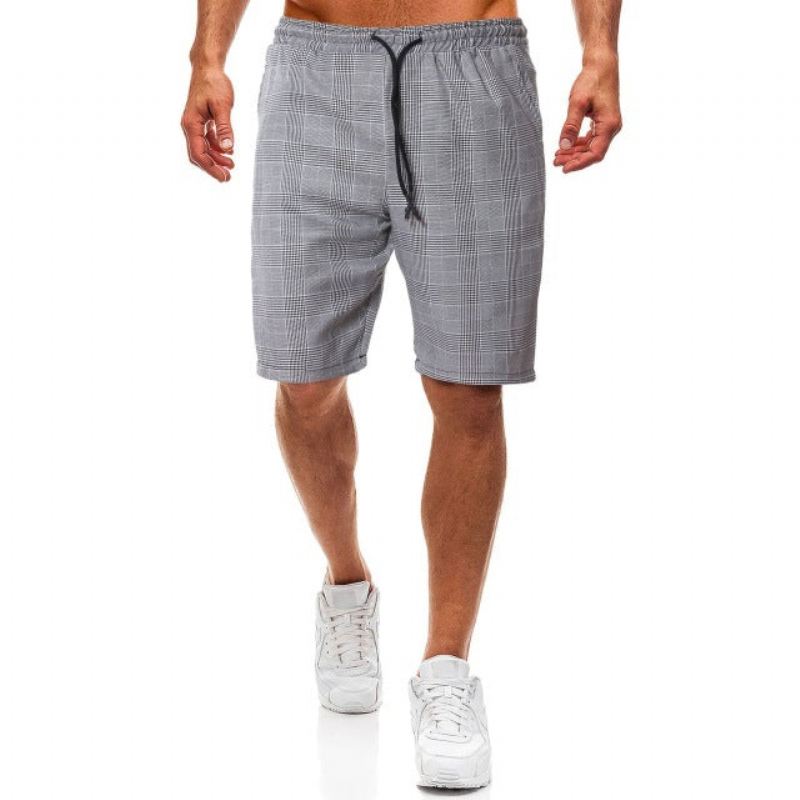 Casual Geruite Short Met Trekkoord Korte Broeken Heren