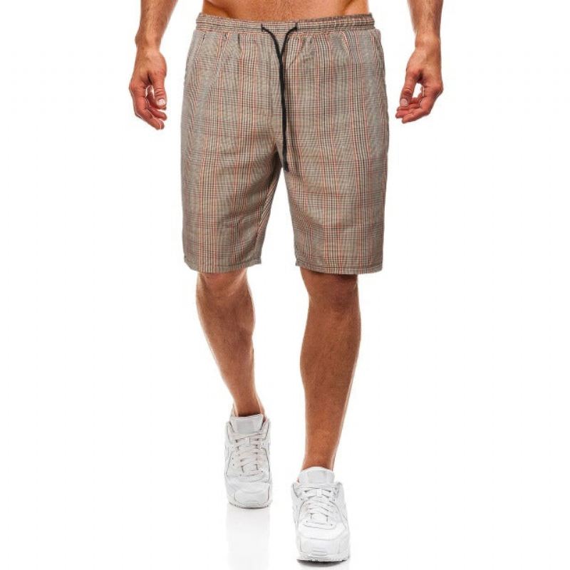 Casual Geruite Short Met Trekkoord Korte Broeken Heren