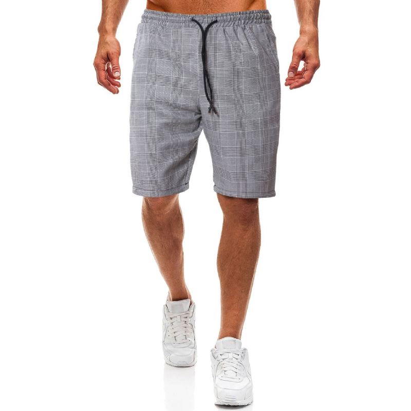 Casual Geruite Short Met Trekkoord Korte Broeken Heren