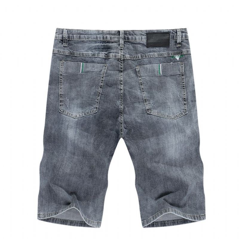 Denim Short Met Gescheurde Stretch Korte Broeken Heren