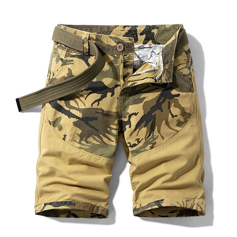 Half Camouflage Losse Cargoshort Korte Broeken Heren