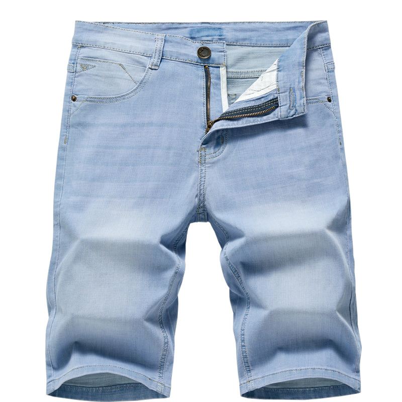 Heren Dunne Sectie Fashion Slim Business Jeans Shorts