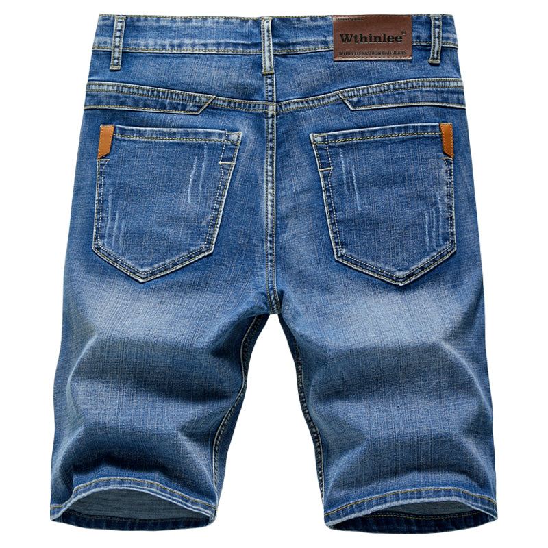 Heren Dunne Sectie Fashion Slim Business Jeans Shorts