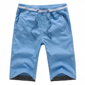 Heren Katoenen Knielange Shorts