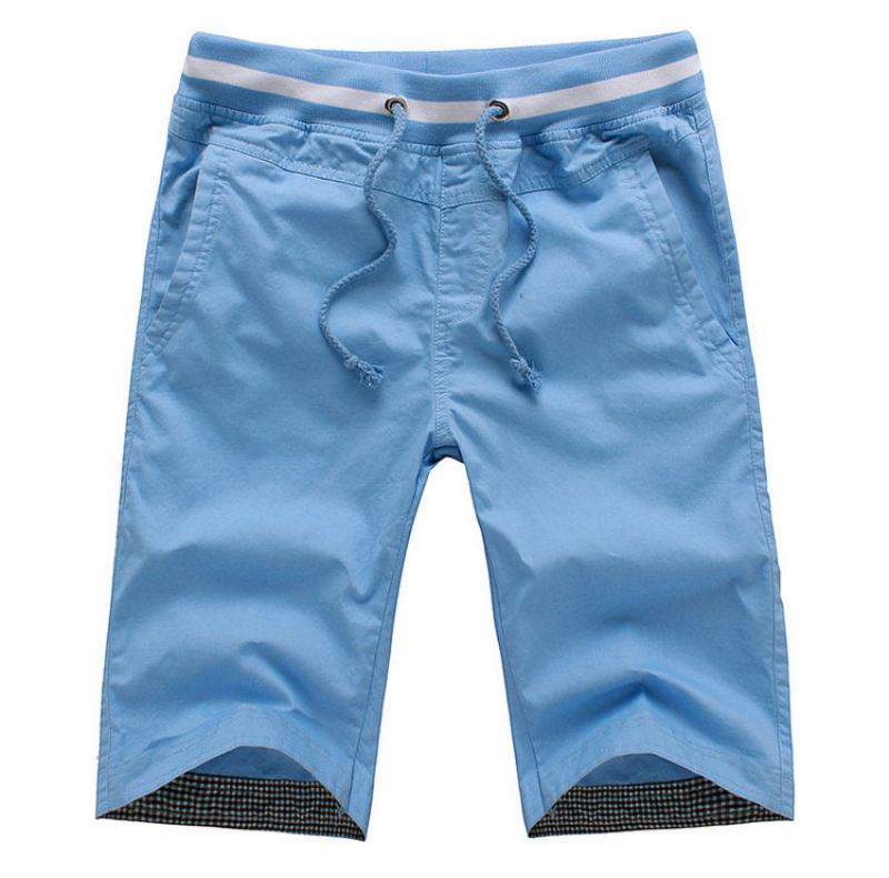 Heren Katoenen Knielange Shorts