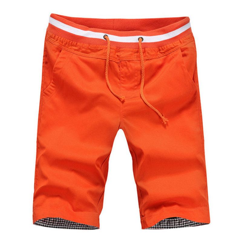 Heren Katoenen Knielange Shorts