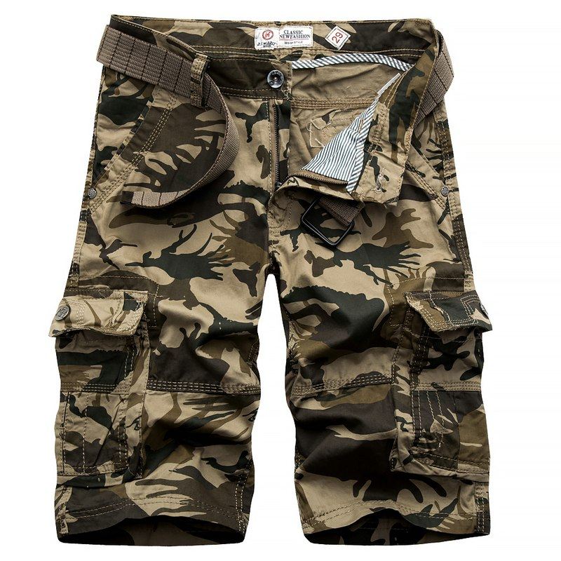 Heren Korte Broeken Camouflage Losse Cargoshort