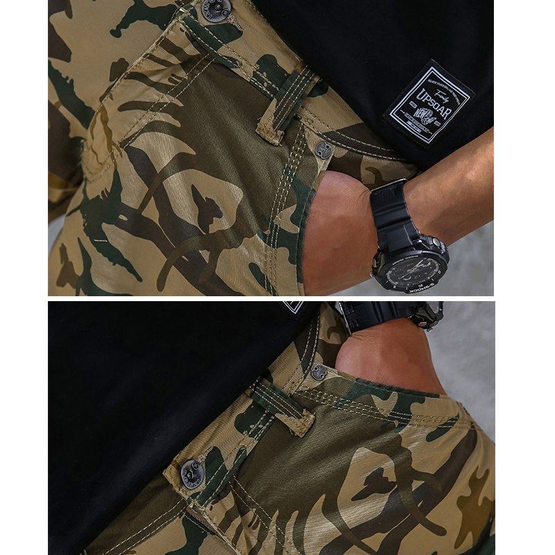 Heren Korte Broeken Camouflage Losse Cargoshort