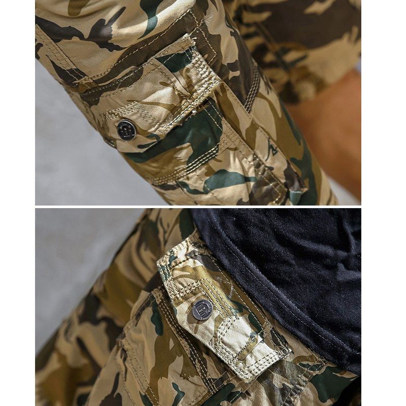 Heren Korte Broeken Camouflage Losse Cargoshort