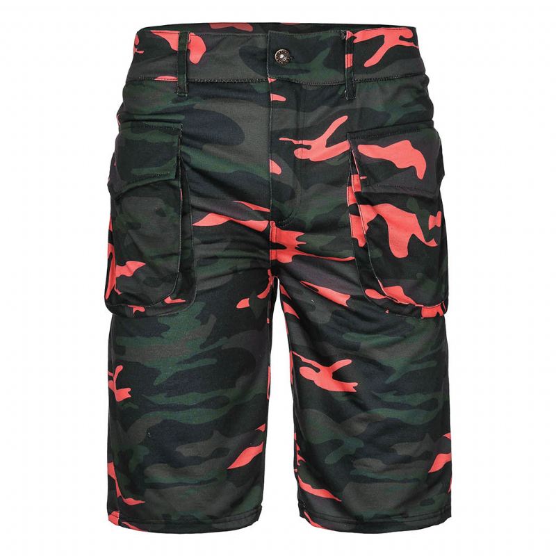 Heren Korte Broeken Camouflage-short Met Meerdere Zakken