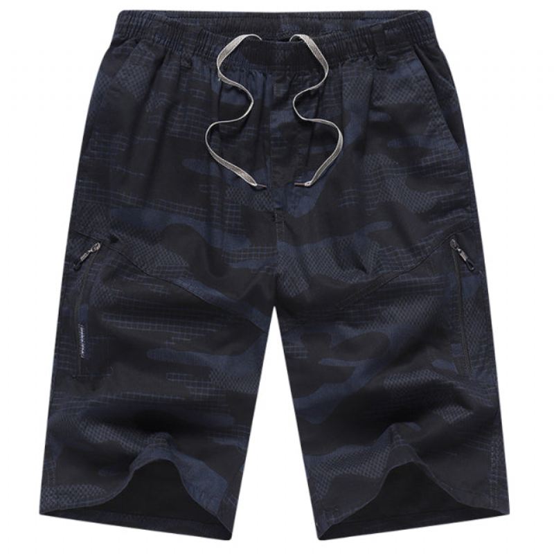 Heren Korte Broeken Camouflageshort Met Elastische Taille Voor De Zomer