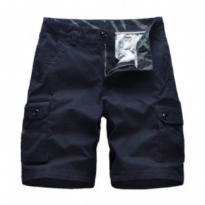 Heren Korte Broeken Cargo Multi Poket Solid Short