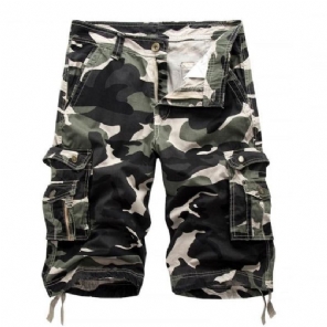 Heren Korte Broeken Cargoshort Met Camouflageprint