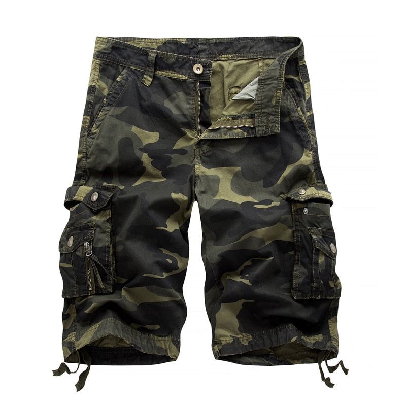 Heren Korte Broeken Cargoshort Met Camouflageprint