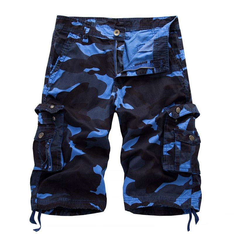 Heren Korte Broeken Cargoshort Met Camouflageprint