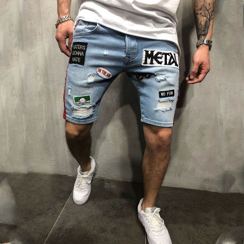 Heren Korte Broeken Coole Zomer Metalen Korte Broek