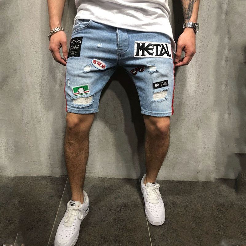 Heren Korte Broeken Coole Zomer Metalen Korte Broek