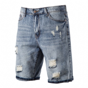 Heren Korte Broeken Designer Zomerdenim Jeansshorts