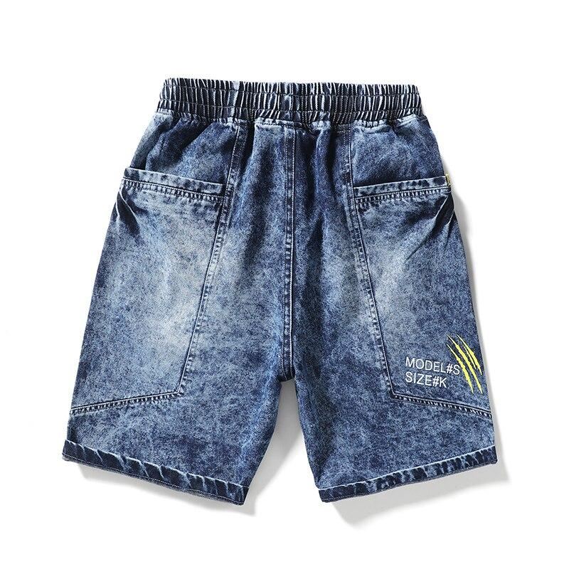 Heren Korte Broeken Gewassen Rechte Denim Short Met Halfhoge Taille