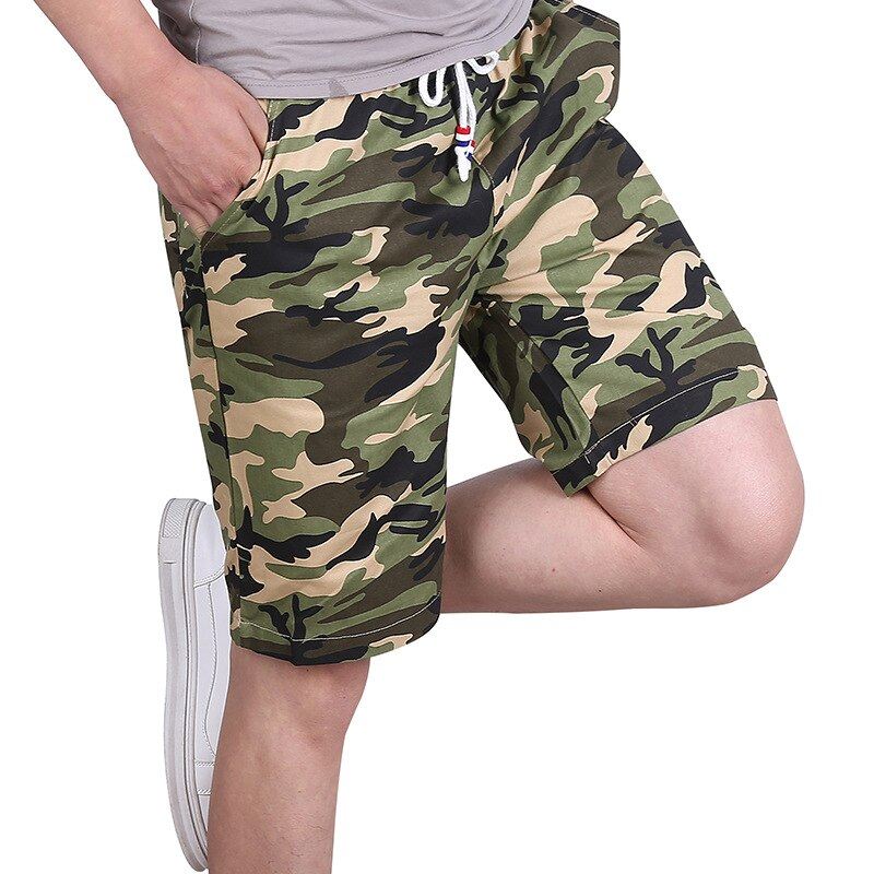 Heren Korte Broeken Strandshort In Camouflagestijl