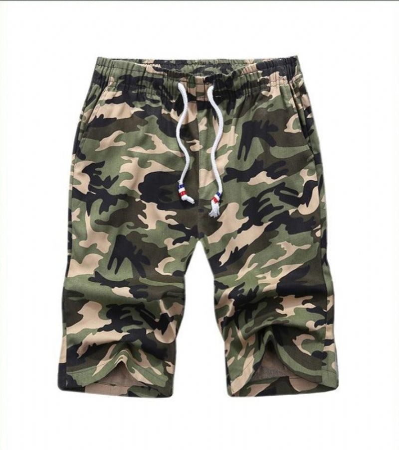 Heren Korte Broeken Strandshort In Camouflagestijl