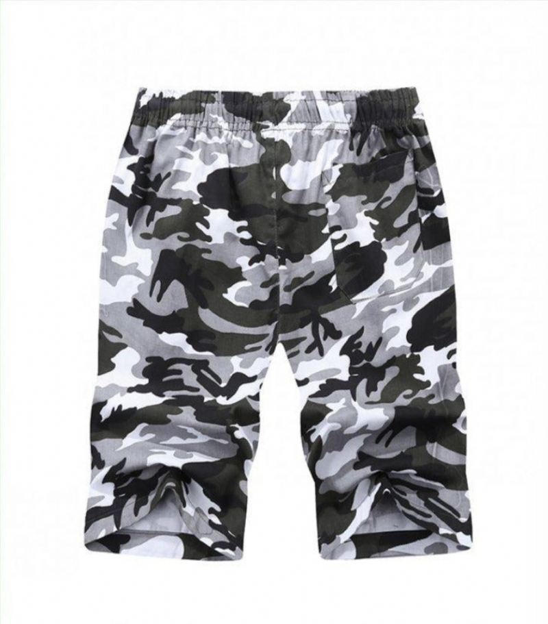 Heren Korte Broeken Strandshort In Camouflagestijl